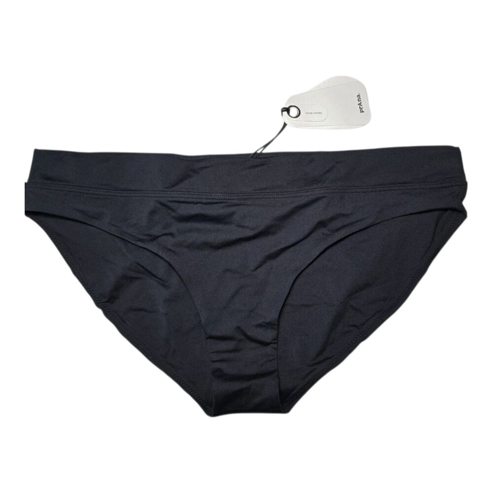 NWT PrAna Summer Wave Swim Bottom Black Women's Size Large Quick Drying